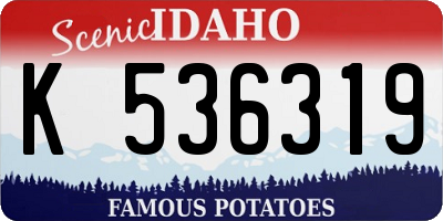 ID license plate K536319