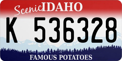 ID license plate K536328