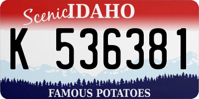 ID license plate K536381