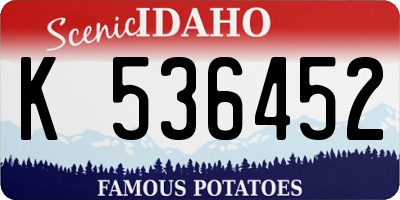 ID license plate K536452