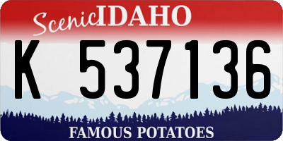 ID license plate K537136
