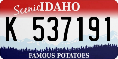 ID license plate K537191