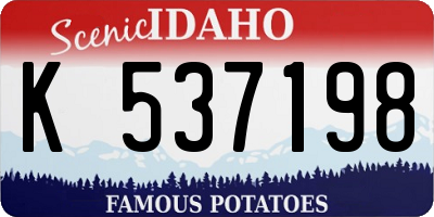 ID license plate K537198