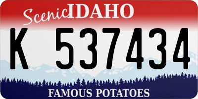 ID license plate K537434