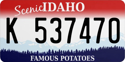 ID license plate K537470