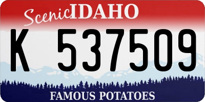 ID license plate K537509