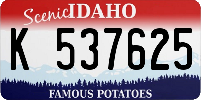 ID license plate K537625