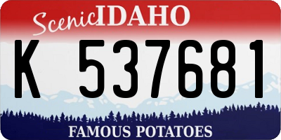 ID license plate K537681