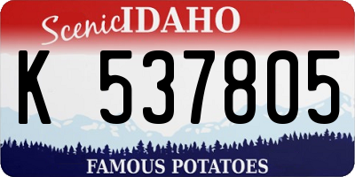 ID license plate K537805