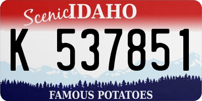 ID license plate K537851