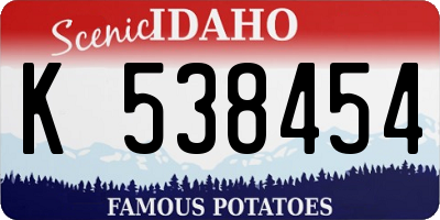 ID license plate K538454