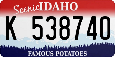 ID license plate K538740