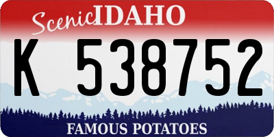 ID license plate K538752