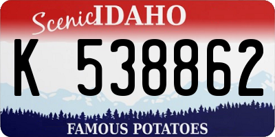 ID license plate K538862
