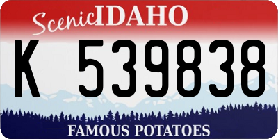 ID license plate K539838
