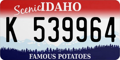 ID license plate K539964