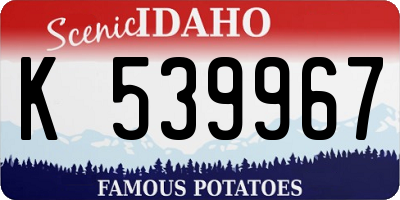 ID license plate K539967
