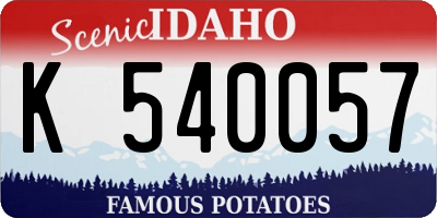 ID license plate K540057