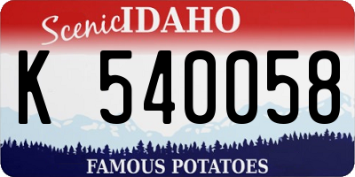 ID license plate K540058