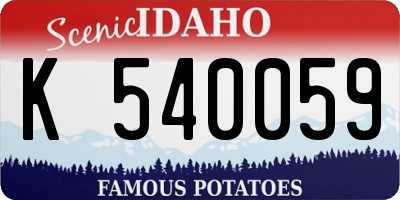 ID license plate K540059