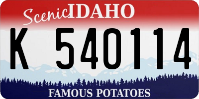 ID license plate K540114