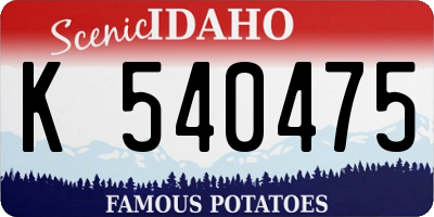 ID license plate K540475