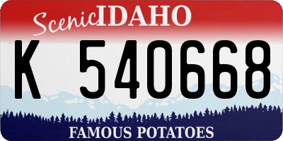 ID license plate K540668