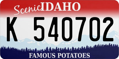 ID license plate K540702