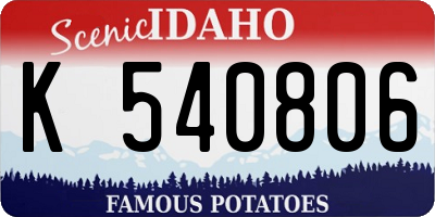ID license plate K540806