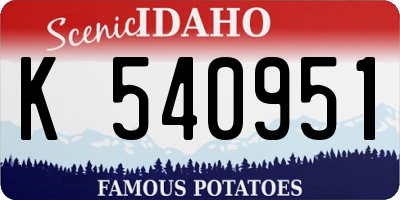 ID license plate K540951