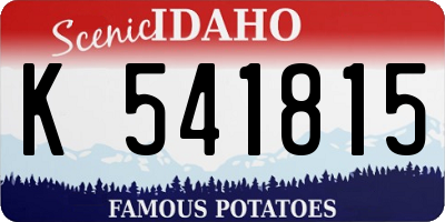 ID license plate K541815