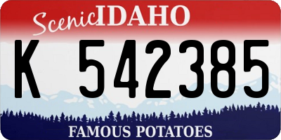 ID license plate K542385