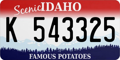 ID license plate K543325