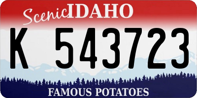 ID license plate K543723