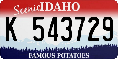 ID license plate K543729