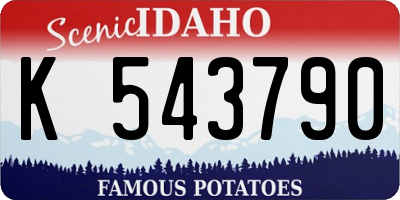 ID license plate K543790
