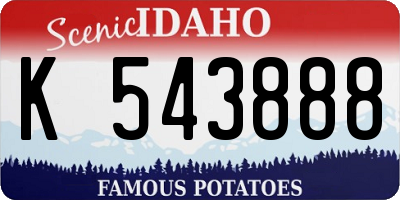ID license plate K543888