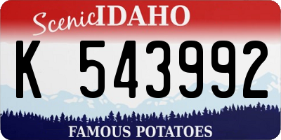 ID license plate K543992