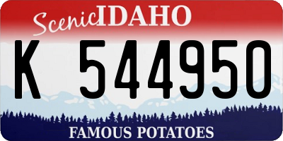ID license plate K544950