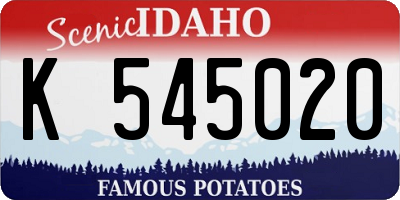 ID license plate K545020