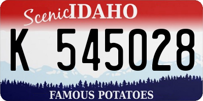 ID license plate K545028
