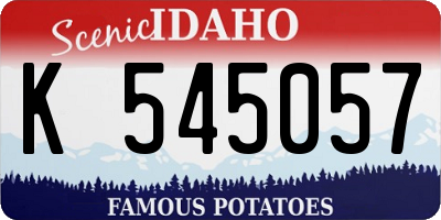 ID license plate K545057