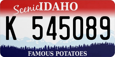 ID license plate K545089