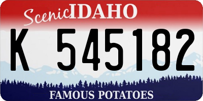 ID license plate K545182
