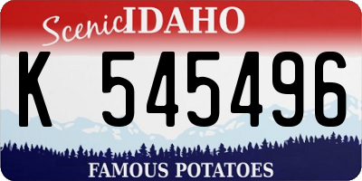 ID license plate K545496