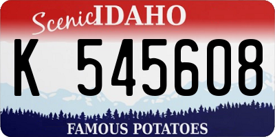 ID license plate K545608
