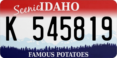 ID license plate K545819