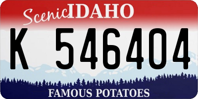 ID license plate K546404