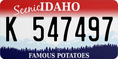 ID license plate K547497