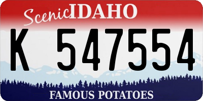 ID license plate K547554